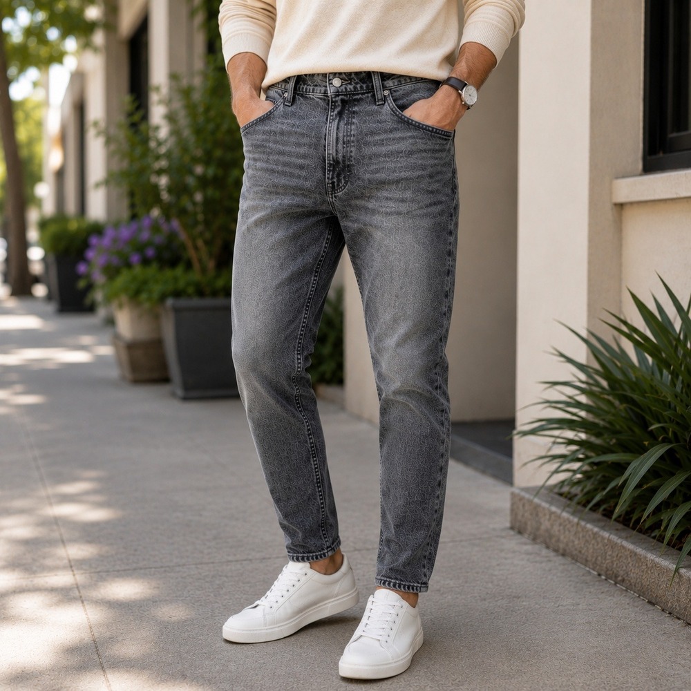 Bonobos Athletic Fit Jeans 35x32 Gray Black Wash Stretch Denim Modern Mens NWOT